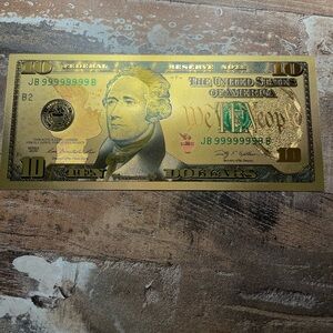 Gold Foil Novelty $10 Bill